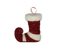 Garden Greatness Candyland Glitter Elf Shoe Hanging Decoration in Red | Size: 1 Pack Garden Greatness Red 1 Pack
