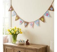 Garden Greatness Charming Floral Easter Bunting Decoration | Size: 1 Pack Garden Greatness Multicolor 1 Pack