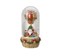Garden Greatness Christmas Hot Air Balloon Snowglobe in Brown | Size: 1 Pack Garden Greatness Brown 1 Pack