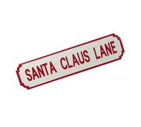 Garden Greatness Christmas Santa Claus Lane Street Sign in White | Size: 1 Pack Garden Greatness White 1 Pack