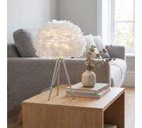 Garden Greatness Chrome Tripod Feather Shade Lamp