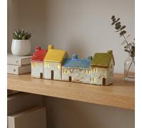 Garden Greatness Colourful Light Up Ceramic Houses