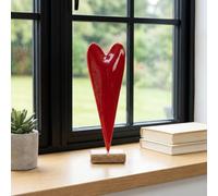 Garden Greatness Crimson Love Heart Ornament in Red | Size: 1 Pack Garden Greatness Red 1 Pack