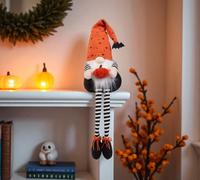 Garden Greatness Dangle Gonk Holding Pumpkin Ornament in Black | Size: 1 Pack Garden Greatness Black 1 Pack