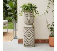 Garden Greatness Decorative Aztec Pillar Planter Garden Greatness Multicolor
