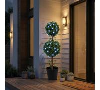 Garden Greatness Double Topiary Tree Solar Light in Beige | Size: 1 Pack Garden Greatness Beige 1 Pack