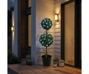 Garden Greatness Double Topiary Tree Solar Light in Beige | Size: 1 Pack Garden Greatness Beige 1 Pack