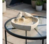 Garden Greatness Duo Heart Bird Bath Decoration in Stone | Size: 1 Pack Garden Greatness Stone 1 Pack