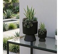 Garden Greatness Duo Hortus Oslo Urban Ribbed Planter Pot Garden Greatness Multicolor