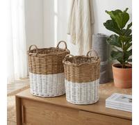 Garden Greatness Duo Natural Woven Rattan Storage Basket
