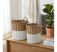 Garden Greatness Duo Natural Woven Rattan Storage Basket Garden Greatness Natural