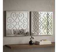 Garden Greatness Duo Patterned Mirror Wall Plaques