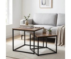 Garden Greatness Duo Relica Square Real Wood Nesting Tables