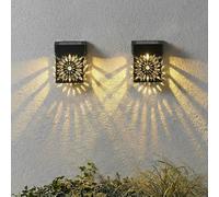 Garden Greatness Duo Solar Silhouette Wall Lights, Garden Solar Wall Pathway Lighting - Sold