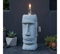 Garden Greatness Easter Islander Oil Burner Flame Garden Statue | Size: 1 Pack Garden Greatness Multicolor 1 Pack