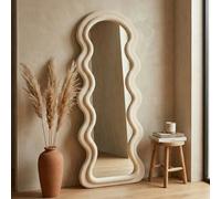 Garden Greatness Ecru Full Length Wavy Wall Mirror