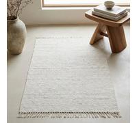 Garden Greatness Ecru Hand Woven Cotton Project Rug