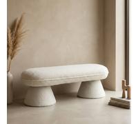 Garden Greatness Edouard Boucle Natural Loop Bench in Beige | Size: 1 Pack Garden Greatness Beige 1 Pack