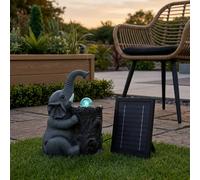 Garden Greatness Elephant with Ball Solar Garden Water Feature | Size: 1 Pack Garden Greatness Multicolor 1 Pack