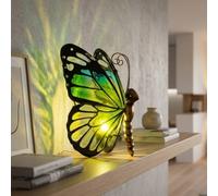 Garden Greatness Emerald Butterfly LED Table Lamp in Beige Garden Greatness Beige