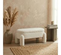 Garden Greatness Evelin Teddy Blanc Ottoman Storage
