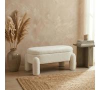 Garden Greatness Evelin Teddy Blanc Ottoman Storage Garden Greatness Multicolor
