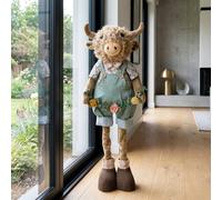 Garden Greatness Extendable Floral Highland Cow Decoration | Size: 1 Pack Garden Greatness Multicolor 1 Pack