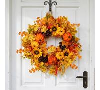 Garden Greatness Extra Large Autumnal Pumpkin Flower Wreath