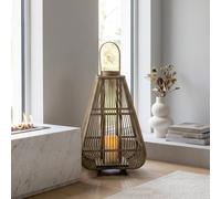 Garden Greatness Extra Large Natural Bamboo LED Lantern in Taupe | Size: 1 Pack Garden Greatness Taupe 1 Pack