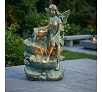 Garden Greatness Fairy Falls Cascading Solar Water Feature in Bronze | Size: 1 Pack Garden Greatness Bronze 1 Pack