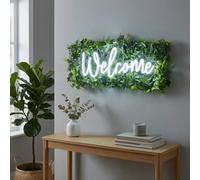 Garden Greatness Faux Greenery Neon Led Welcome Sign
