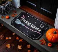 Garden Greatness Feeling Witchy Halloween Door Mat in Black | Size: 1 Pack Garden Greatness Black 1 Pack