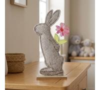 Garden Greatness Felt Rabbit With Flower Decoration | Size: 1 Pack Garden Greatness Multicolor 1 Pack