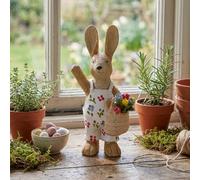 Garden Greatness Figurine Resin Rabbit In Apron Ornament