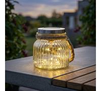 Garden Greatness Firefly Solar Glass Jar Lantern Garden Greatness Multicolor