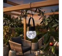 Garden Greatness Firefly Solar Hanging Glass Crackle Ball Light in Clear | Size: 1 Pack Garden Greatness Clear 1 Pack