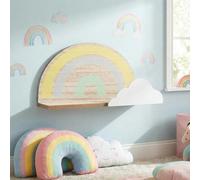 Garden Greatness Floating Rainbow Cloud Shelf Wood
