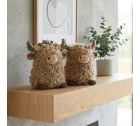 Garden Greatness Flower Crown Fluffy Highland Cow Duo | Size: 2 Pack Garden Greatness Multicolor 2 Pack