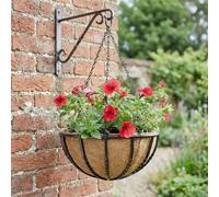Garden Greatness Forge Metal Hanging Basket with Coco Liner Garden Greatness Multicolor