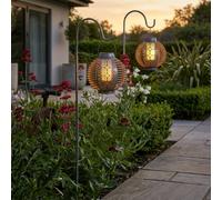 Garden Greatness Forli Solar Flaming Garden Lantern Twin Pack | Size: 2 Pack Garden Greatness Multicolor 2 Pack