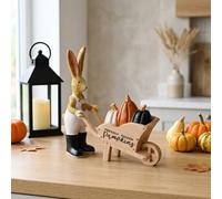 Garden Greatness Freshly Picked Pumpkins Wheelbarrow Rabbit Ornament