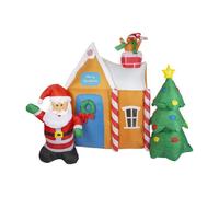 Garden Greatness Giant Inflatable LED Santas Grotto House | Size: 1 Pack Garden Greatness Multicolor 1 Pack