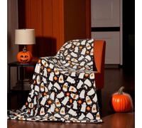 Garden Greatness Gideon The Ghost Snuggle Fleece Throw in Black | Size: 1 Pack Garden Greatness Black 1 Pack