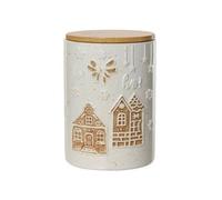 Garden Greatness Gingerbread House Kitchen Storage Jar in White | Size: 1 Pack Garden Greatness White 1 Pack