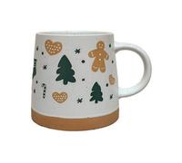 Garden Greatness Gingerbread Man Christmas Tapered Mug in White | Size: 1 Pack Garden Greatness White 1 Pack