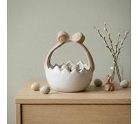 Garden Greatness Glazed Easter Egg Bow Basket Ornament