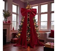 Garden Greatness Grand Giant Velvet Hanging Bow in Red | Size: 1 Pack Garden Greatness Red 1 Pack