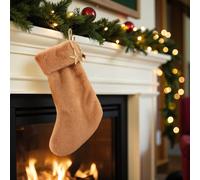 Garden Greatness Grand Hanging Taupe Faux Fur Stocking in Brown | Size: 1 Pack Garden Greatness Brown 1 Pack