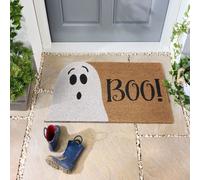 Garden Greatness Halloween Ghost Boo Coir Door Mat in Brown | Size: 1 Pack Garden Greatness Brown 1 Pack