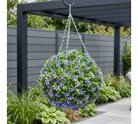 Garden Greatness Hanging Artificial Lily Topiary Ball Garden Greatness Multicolor